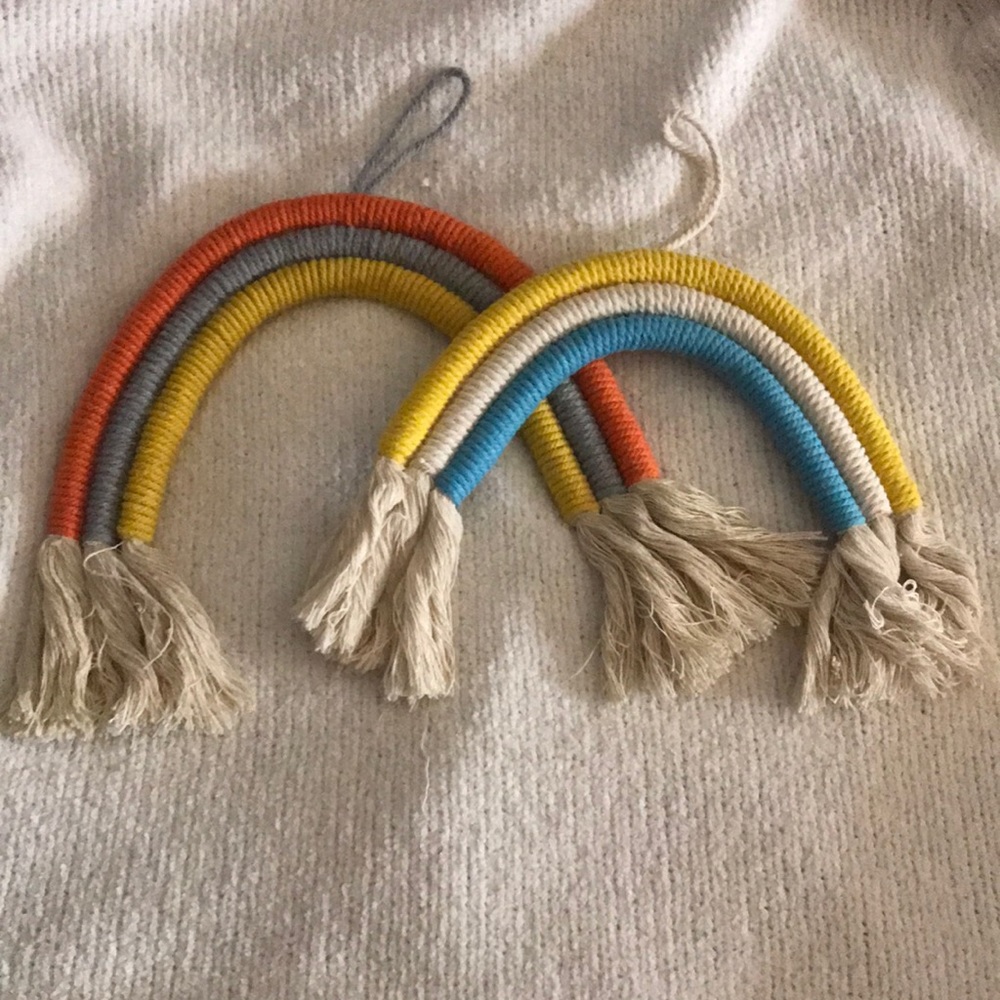 Macrame rainbows wall hanging boho minimalist